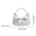 thumbnail image 2 of Bolso Hombro para Mujeres PU Cuero Bolso Bolsillo Bownot Date (blanco), 2 of 9