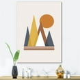 thumbnail image 1 of Designart Mountain Abstract and Sun Canvas Wall Art, 1 of 4