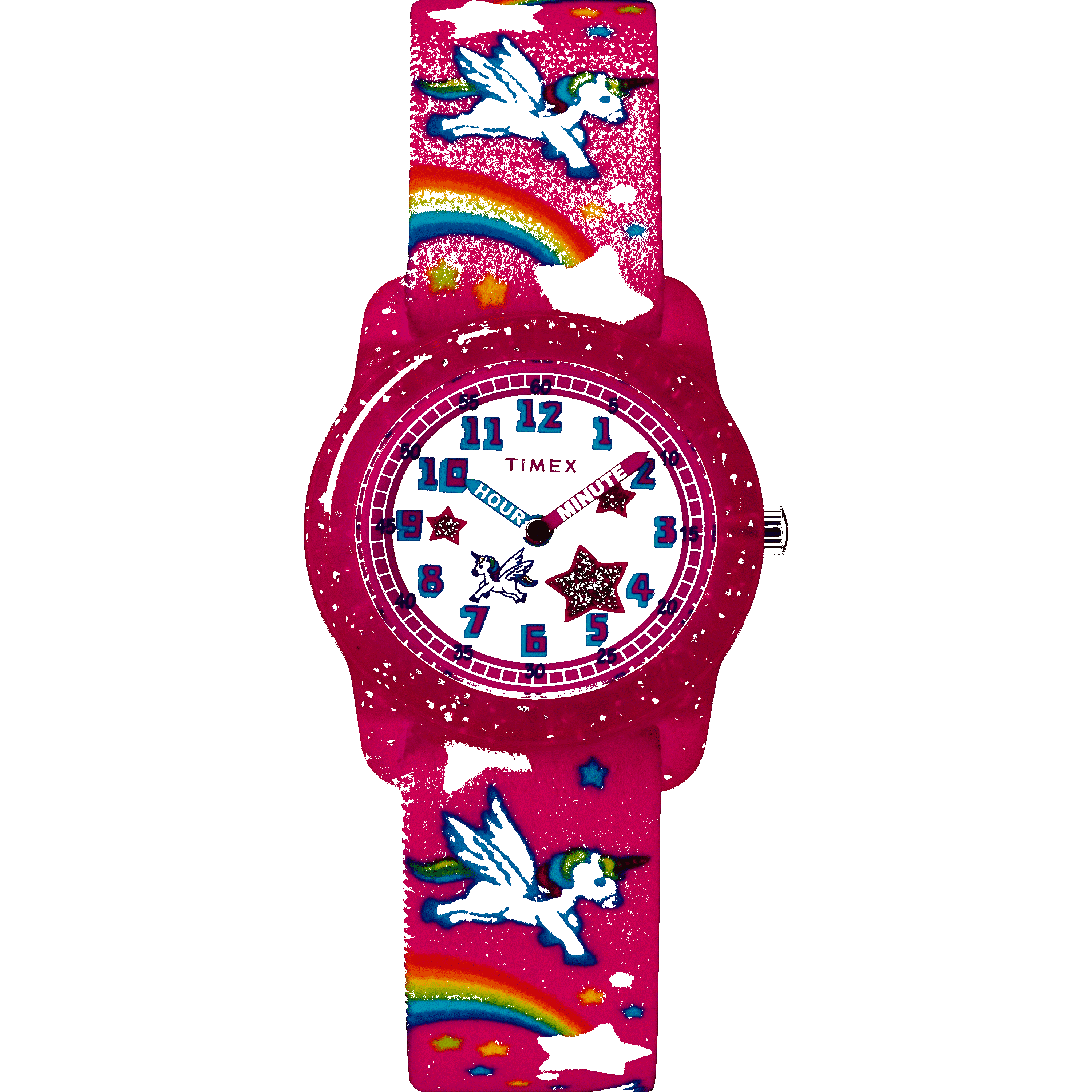The Gem Collection Girls Time Machines Unicorns Elastic Fabric Strap