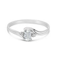 thumbnail image 6 of 14k White Gold Oval White Topaz And Diamond Ring, 6 of 6