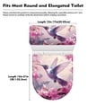 thumbnail image 7 of Yuyamidu Hummingbird Toilet Dust Cover Set of 2 Floral Toilet Seat Covers Reusable Tank Lid Cover Toilet Tank Cover with Anti-Slip Elastic Edge for Toilet, Pink, 7 of 7