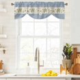 thumbnail image 4 of Spring Floral Tie Up Valances Curtain, Adjustable Kitchen Watercolor White Daisy Blue Beige Geometric Farmhouse Valances for Windows Decor, Rod Pocket Short Curtains Set for Bedroom/Bathroom, 60"x18", 4 of 9