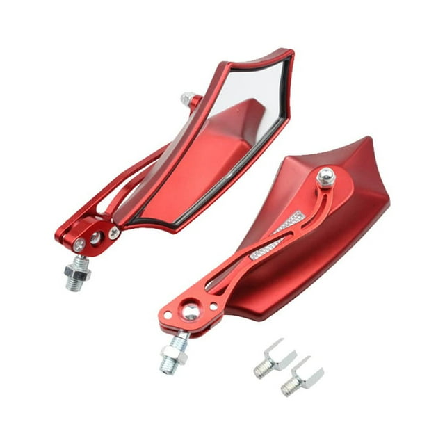 stanreset Motorcycle Mirrors Motorbike Accessory Universal Clear Rearview Mirror Replacement Handlebar Accessories Reflective Components Red