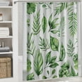 thumbnail image 6 of Orinice  Waterproof Shower Curtain for Bathroom, Tropical Palm Leaf Pattern on White Background, Botanical Curtain Accessory Decor Set for Laundry Room Poolside,  36x72, 6 of 7