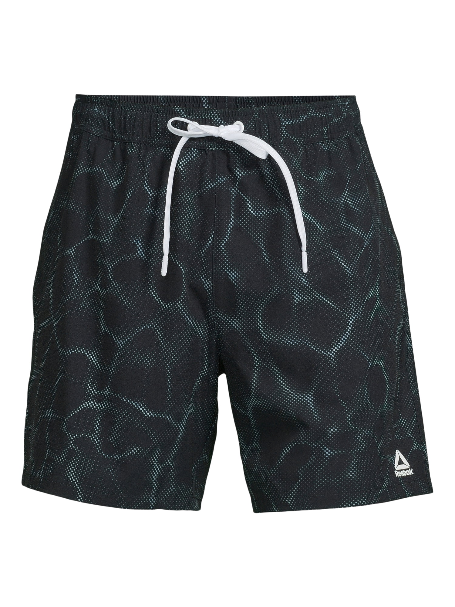 Reebok Men’s & Big Men's Printed Swim Trunks with Compression Liner, UPF 50+, 7” Inseam, Sizes S-2XL