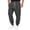Dark Gray #087, variant on Mens Fleece Cargo Sweatpants Heavyweight Elastic Waist Pants with Pockets Baggy Drawstring Jogger Pants, 3XL