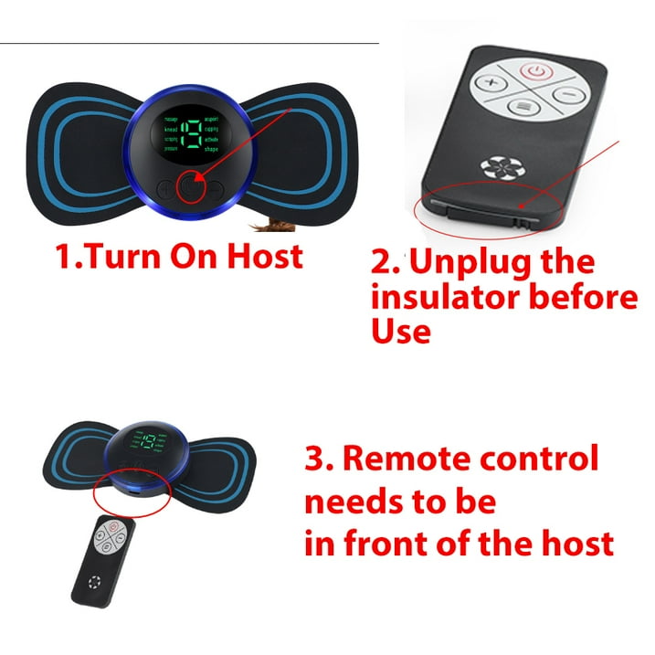 EMS Mini Neck Massager，Portable Mini Electric Back Massage Device for Neck Shoulder Back Waist, Relieve Pressure of The Whole Body USB Charge