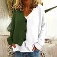 thumbnail image 2 of Kaemgyyd Cardigans for Women Loose Fit Long Sleeve Color Block Knit Tops Fall Trendy V Neck Button down Sweaters Coat S-3Xl, 2 of 4