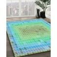 thumbnail image 3 of Ahgly Company Machine Washable Indoor Rectangle Transitional Turquoise Green Area Rugs, 8' x 12', 3 of 7