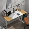 thumbnail image 2 of Bowery Hill Modern Wood and Metal Height Adjustable Desk in White, 2 of 10