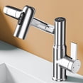 thumbnail image 4 of Grifo de Agua Fría y Caliente con Pantalla Digital, para Lavabo, Pistola Giratoria para Baño, Grifo para Enjuague Bucal Gris, 4 of 7