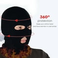 thumbnail image 3 of Thermal Face  Wind-proof 3 Hole Winter Knitted Cycle  Neck Warmer Motorcycle Under Helmet Lining  Caps Ultimate Thermal Retention Hat Full Face Cover Ski, 3 of 7