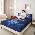 thumbnail image 4 of Castle Fairy Female Men Adults Bohemian Feather Dreamcatcher Twin Sheet Sets 3pcs,Floral Flowers Butterfly Twin Fitted Sheet Microfiber,Exotic Style Breathable Flat Sheet,Ultra Soft Home Decor, 4 of 7