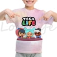 thumbnail image 4 of Camiseta de verano para niños, camiseta de dibujos animados de Toca Boca, camiseta del juego Toca Life World, camisetas de manga corta para niñas y niños, camisetas con cuello redondo, 4 of 5
