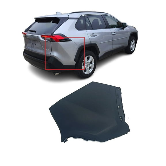 DCP Rear Passenger Side Bumper Cover For 2019-2023 Toyota RAV4 521610R906 TO1117110