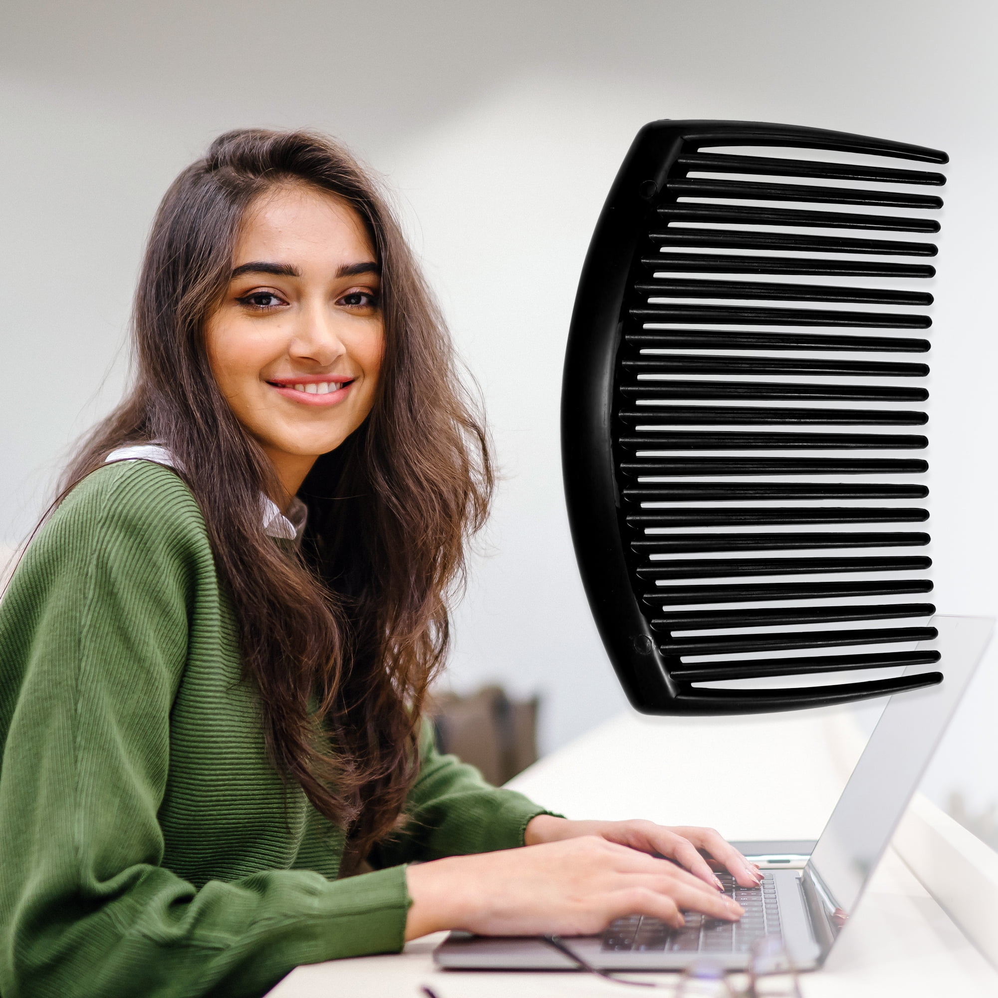 Unique Bargains 8 Pcs Classic Side Clip Hair Comb Teeth Hair Combs 3" Plastic Black