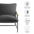 thumbnail image 2 of Raya Sling Lounge Chair in Charcoal, 2 of 9