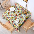 thumbnail image 2 of Pioneer Flower Floral Print Pattern Square Tablecloth, Waterproof Wipeable Spillproof Washable Table Cover for Home Kitchen Party and Daily Decor 52"x52", 2 of 6