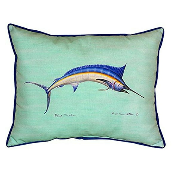 Betsy Drake HJ015C 16 x 20 in. Blue Marlin Teal Large Indoor & Outdoor Pillow