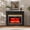 C# 47in,Black(Multi-color Fireplace), variant on LGHM 44" Electric Fireplace with Mantel, Free Standing Fireplace Heater with Wooden Stacked Stone Surround for Living Room, Bedroom, Black