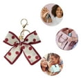 thumbnail image 3 of Unique Bargains 1 Pc Fashion Polka Dot Print Scarf Handbag Charm Bag Accessories Red, 3 of 5