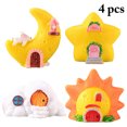 thumbnail image 1 of 4PCS Micro Landscape Star Moon Sun Cloud Shape Bonsai Craft Miniature Ornament, 1 of 9
