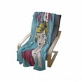 thumbnail image 4 of Wine Soft Flannel Fleece Throw Blanket, Ladies It's Wine O'Clock Woman Drinking Portrait Cheers Retro Design, Cozy Plush for Indoor and Outdoor Use, 50" x 70", Magenta Blue Yellow, by Ambesonne, 4 of 6