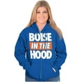 thumbnail image 3 of Boise in the Hood Funny Idaho City Unisex Fleece Graphic Zip Up Hoodie Brisco Brands 3X, 3 of 5
