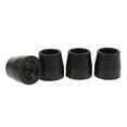 thumbnail image 1 of 4 piezas de casquillos para muletas de bastón, almohadillas de goma resistentes para extremos inferiores para discapacitados Negro, 1 of 9