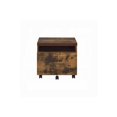 thumbnail image 5 of HomeStock Baroque Brilliance File Cabinet, 19" x 16" x 18"H, Weathered Oak Finish with File Drawer and Additional Storage Space, Casters for Easy Mobility, 5 of 5