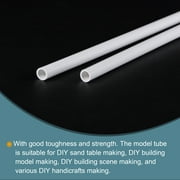 Uxcell 5mm ID 7mm OD 500mm White Pipe Round Rigid Plastic Tube for Water Pipe 2 Pack