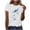 E White, variant on Bgstyu Summer Graphic shirts for Women Cute Boho Flowers Tshirt Casual Short Sleeve Crew Neck Tee Tops