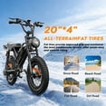 thumbnail image 2 of Eilleo M7 48V 750W UL2849 20" Mountain Bike for Adults Teens Off-road Adventure, 2 of 8