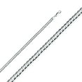 thumbnail image 1 of Ioka - 14K White Solid Gold 4.8mm Cuban Concave Chain Necklace with Lobster Clasp - 20", 1 of 4