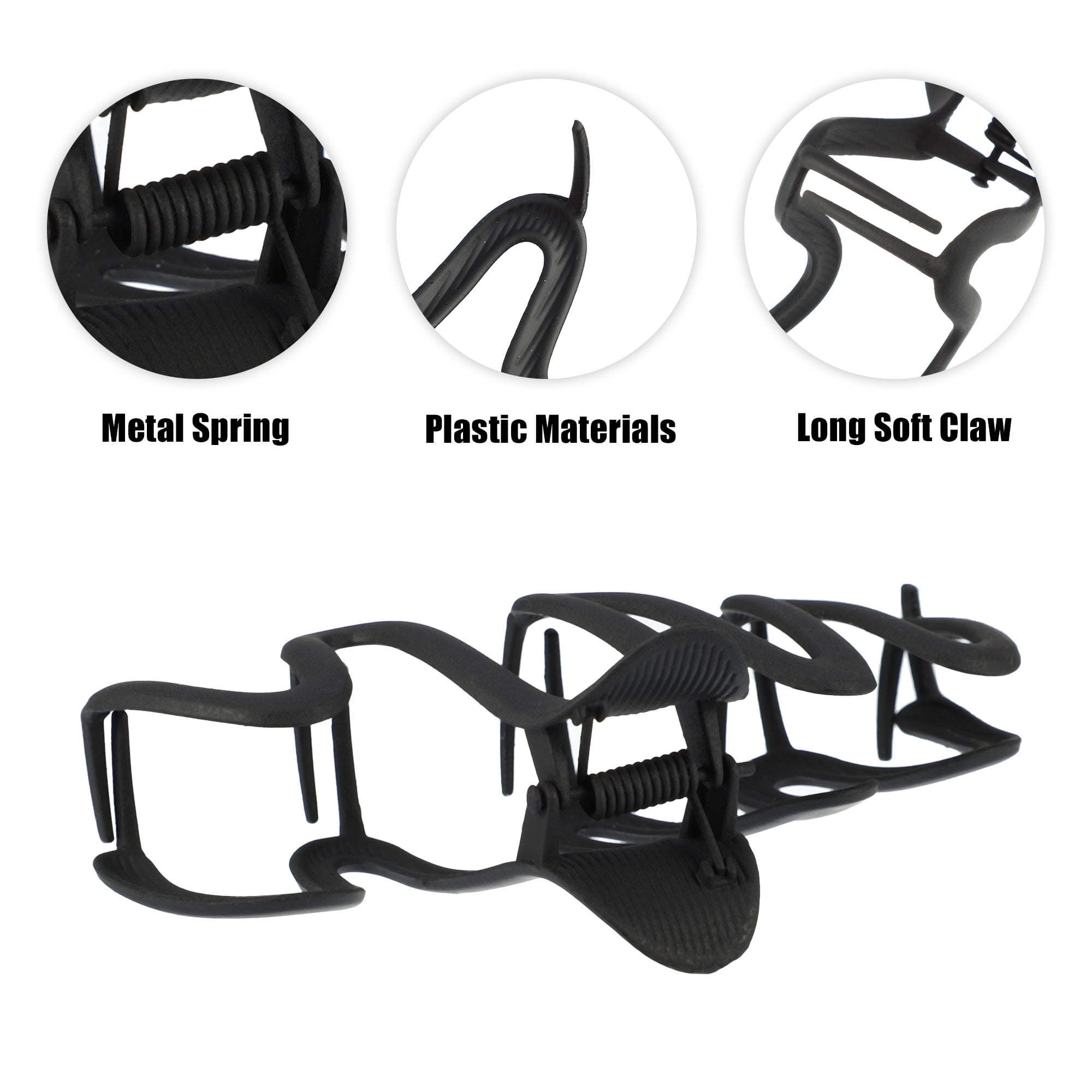 Unique Bargains Metal Hair Claws Clips Hair Barrettes Black