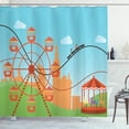 thumbnail image 1 of Ambesonne Ferris Wheel Shower Curtain, Flat Art Colorful, 69"Wx70"L, Multicolor, 1 of 3