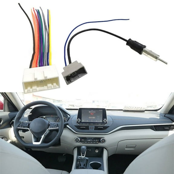 BAGUER Car Stereo Radio Cd Dvd Wiring Harness for Nissan with Antenna Adapter Cable for Altima 2007-2013 for Juke 2011-2013 20-Pin