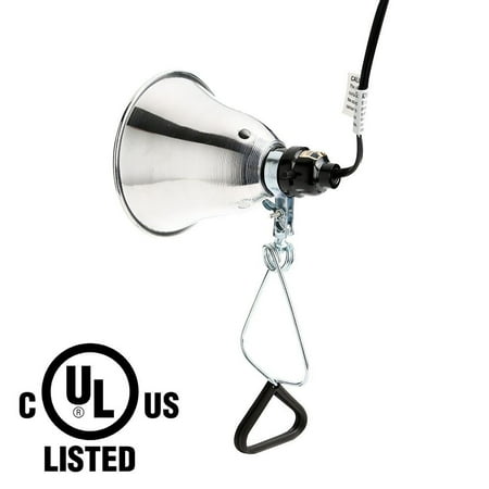 Compact Lamp Reflector Simple Deluxe HIWKLTCLAMPLIGHTS Clamp Lamp Light w/ 5.5-Inch Reflector, 60-Watt, 6-Foot Cord, UL Listed ()