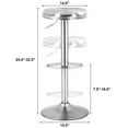 thumbnail image 2 of Costway 2 Pcs Tabouret de Bar Pivotant en Acier Inoxydable Brossé Hauteur Réglable Dessus Rond, 2 of 9