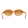 thumbnail image 4 of Mod Womens Oval Dimensional Beveled Plastic Sunglasses Orange Brown, 4 of 4