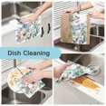 thumbnail image 2 of 6PCS Dish Towels and Dish Cloths Reuseable Dishcloths Sets for Washing Dishes, Cooking, Baking Size 11" x 11" Snowman with Flowers Bird, 2 of 9