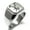 Silver, variant on Stainless Steel Letter Y Initial Floral Monogram Engraved Engraved Square Flat Top Biker Style Polished Signet Ring