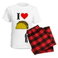 thumbnail image 5 of CafePress - I Heart Taco Women's Light Pajamas - Women's Short Sleeve Print T-Shirt and Pants Light Cotton Pajama Set, 5 of 7