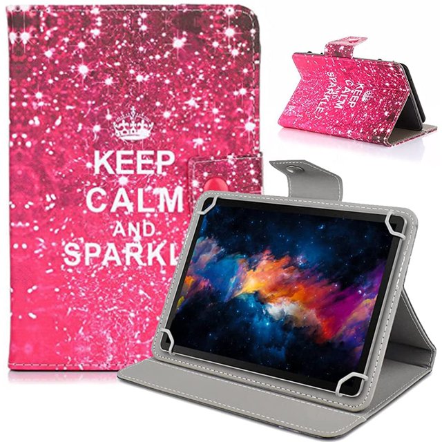 Étui Universel pour Tablette 10.1 Pouces, Couverture de Tablette 10 Pouces, Étui de Protection Portable en Cuir Folio avec 4 Anneaux Fixes pour Toutes Sortes de Tablettes Android/iOS/Windows 6
