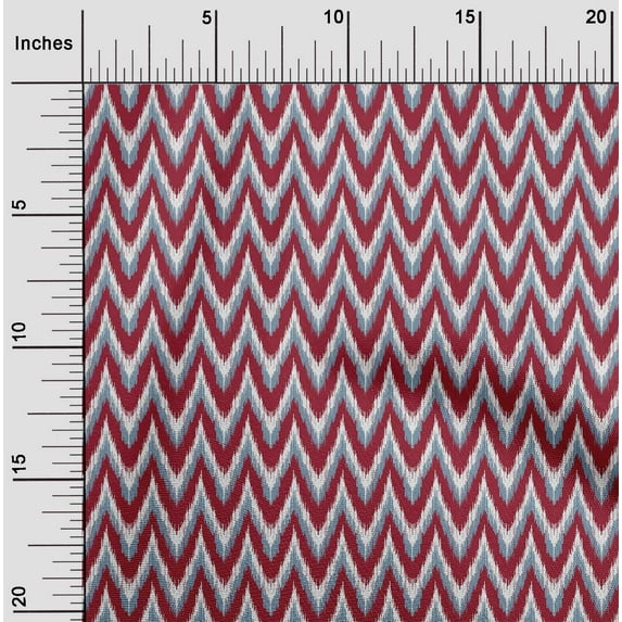 oneOone Cotton Flex Fabric Chevron Ikat Decor Fabric Printed BTY 40 Inch Wide