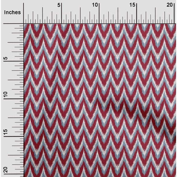 oneOone Viscose Chiffon Fabric Chevron Ikat Fabric Prints By Yard 42 Inch Wide