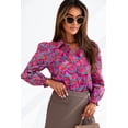 thumbnail image 4 of T-shirt à Manches Longues à Imprimé Floral Abstrait pour Femmes, 4 of 5