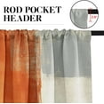 thumbnail image 5 of Orange Kitchen Curtains Grey Beige Window Curtains Valance and Tier Set 36 Inch, Contemporary Rod Pocket Short Tier Curtain, Abstract Art Small Cafe Curtains for Kitchen Decor, 5 of 6