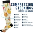 thumbnail image 4 of Coolnut 1 Pack Cute Dinosaur Compression Socks for Women Men Knee High Stocking for Running,Athletic,Medical, 4 of 6
