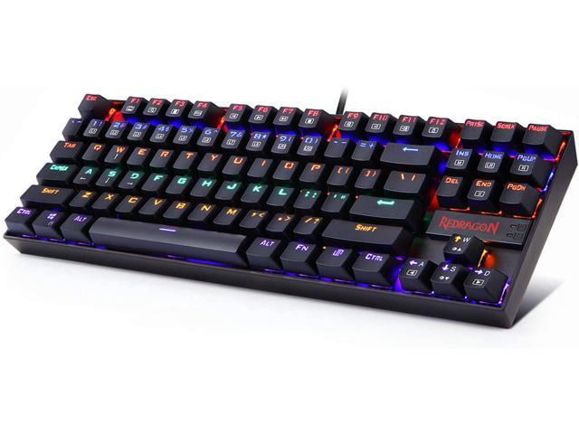 Redragon K552 Mechanical Gaming Keyboard RGB LED Rainbow Backlit Wired Keyboard with Switches for Windows Gaming PC (87 Keys, Black) - Walmart.com